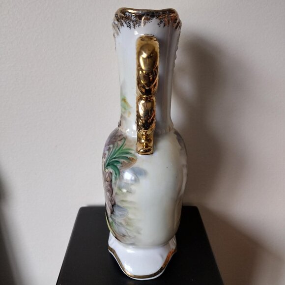 VINTAGE UCAGCO CERAMIC DOUBLE HANDLE BUD VASE - Picture 7 of 12